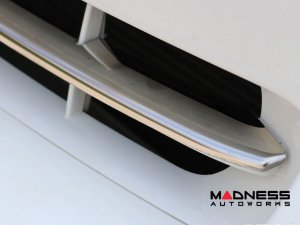 FIAT 500X Front Bumper Grille Cover - Stainless Steel - Chrome Finished (2016-2018)